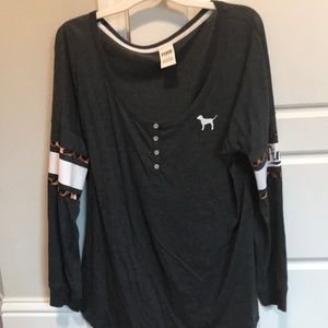 Victoria secret pink scoop neck long sleeve T